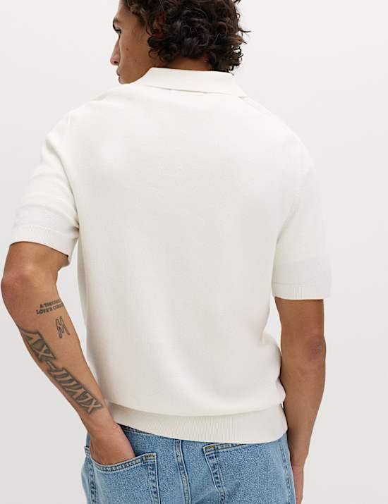 Cotton Rich Regular Fit Knitted Polo Shirt