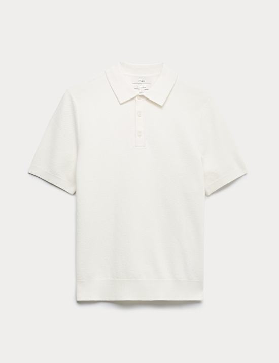 Cotton Rich Regular Fit Knitted Polo Shirt