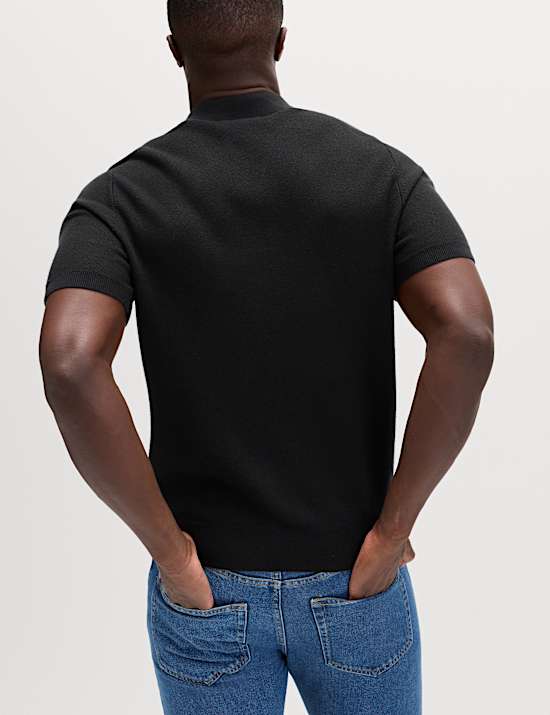 Cotton Rich Regular Fit Knitted Polo Shirt