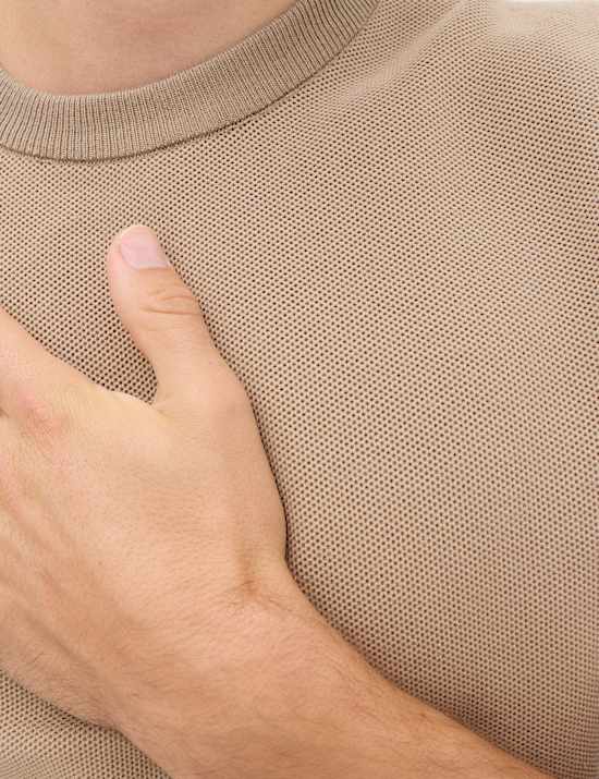 Cotton Rich Textured Knitted T-Shirt