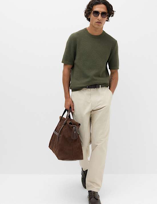 Cotton Rich Textured Knitted T-Shirt