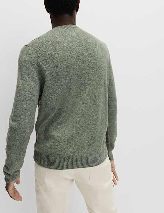 Puur lamswollen trui met ronde hals