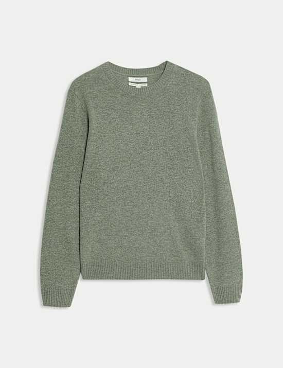 Puur lamswollen trui met ronde hals