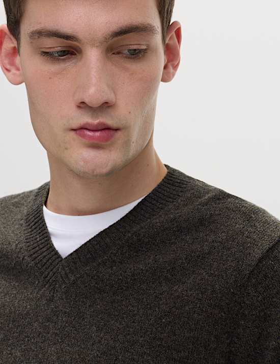 Pure Lambswool V-Neck Jumper
