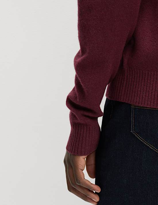 Pull 100 % laine d'agneau à col en V