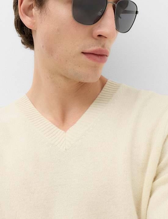 Pure Lambswool V-Neck Jumper