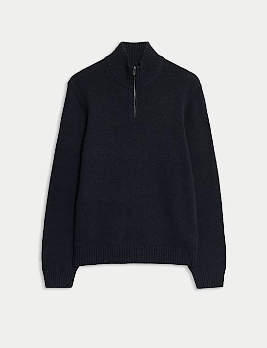 Lambswool Blend Half Zip Jumper