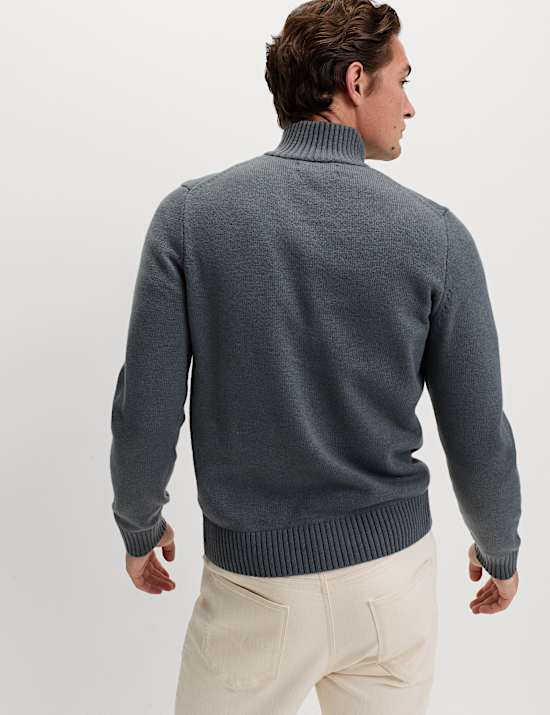 Lambswool Blend Half Zip Jumper