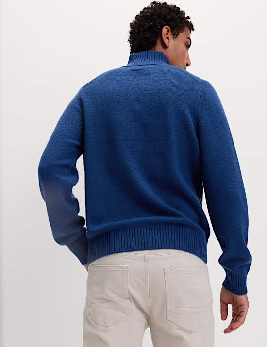 Lambswool Blend Half Zip Jumper