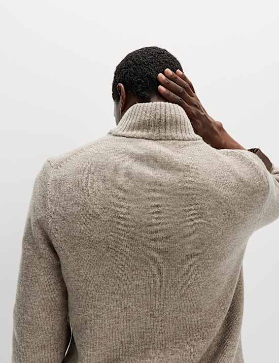 Lambswool Blend Half Zip Jumper