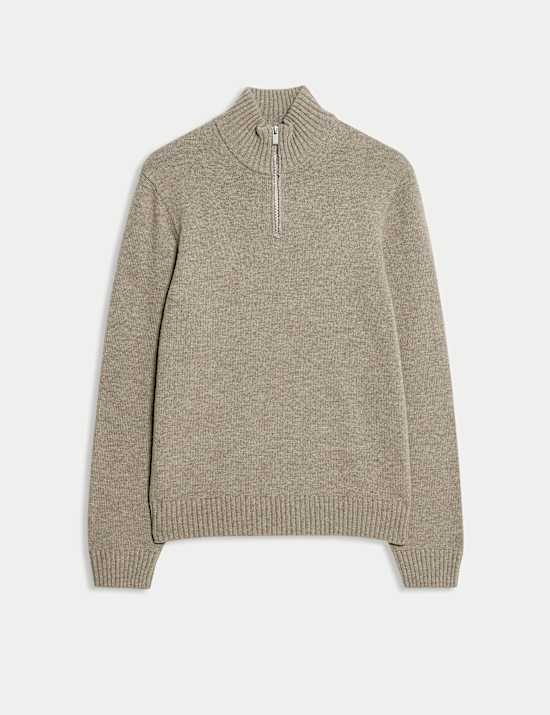 Lambswool Blend Half Zip Jumper