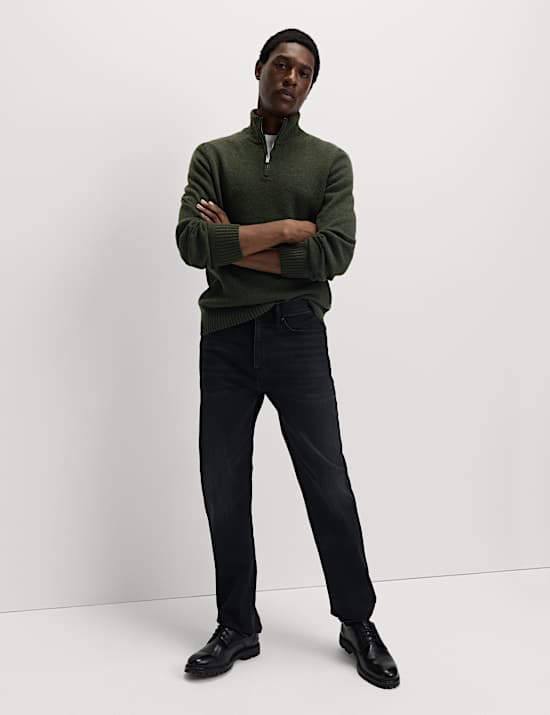 Lambswool Blend Half Zip Jumper