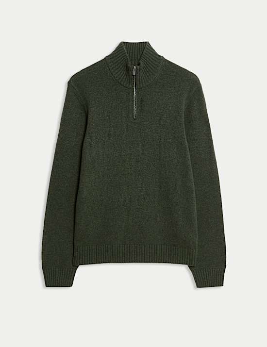 Lambswool Blend Half Zip Jumper