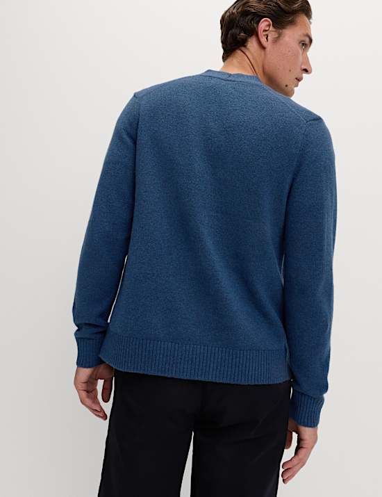 Vest met V-hals van lamswolmix