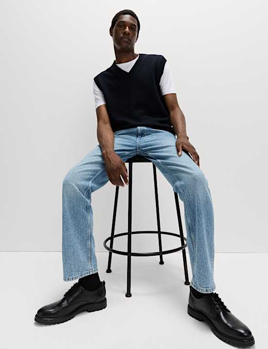 Lambswool Blend V-Neck Knitted Vest