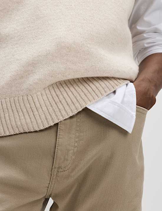 Lambswool Blend V-Neck Knitted Vest