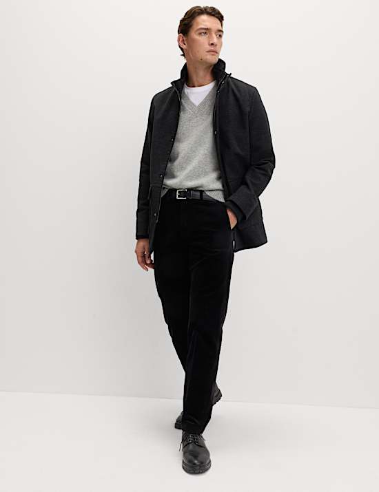 Lambswool Blend V-Neck Knitted Vest