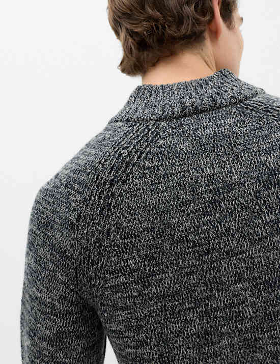 Lambswool Blend Regular Fit Half Zip Jumper