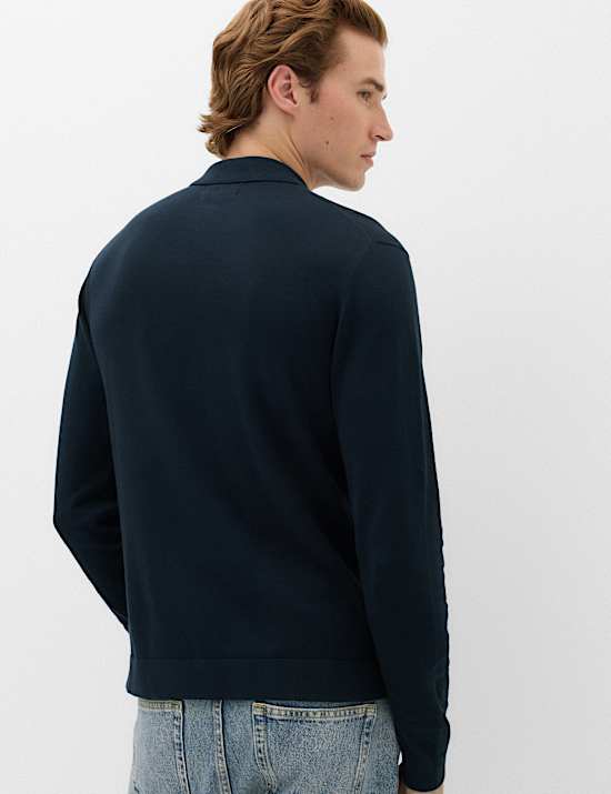 Pure Cotton Knitted Polo Shirt