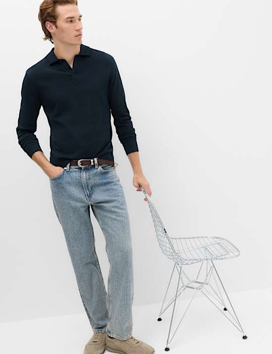 Pure Cotton Knitted Polo Shirt