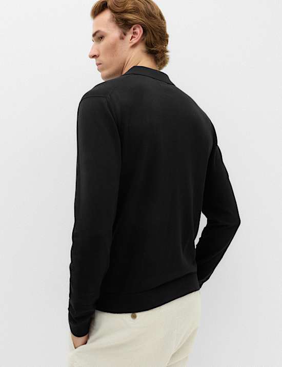 Pure Cotton Knitted Polo Shirt