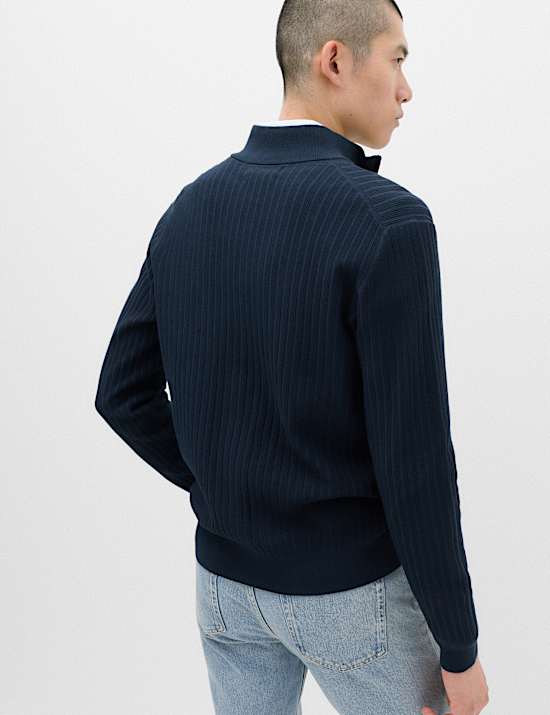 Cotton Rich Smart Funnel Neck Jumper