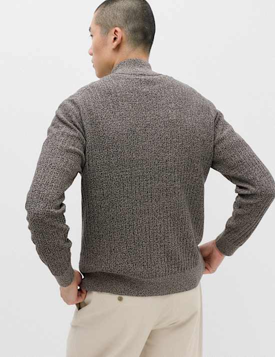 Pull &eacute;l&eacute;gant en coton &agrave; col chemin&eacute;e
