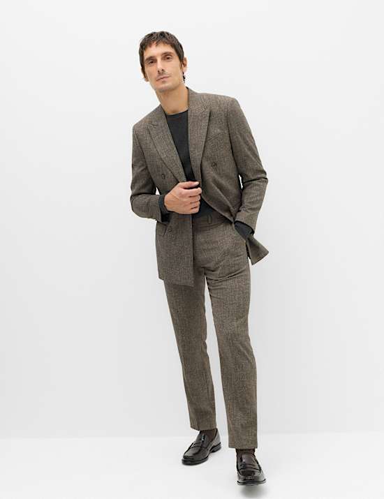 Cotton Blend Crew Neck Smart Jumper