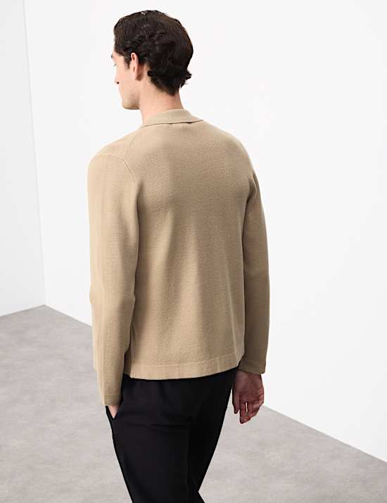 Milano-knit Zip up Knitted Jacket