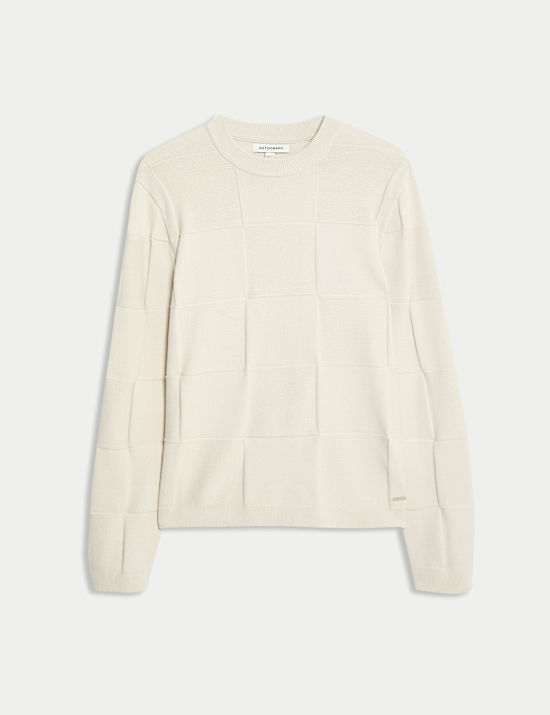 Textured Crew Neck Jumper