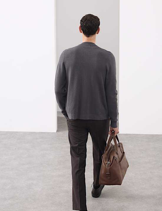 Blouson à col baseball en maille milano