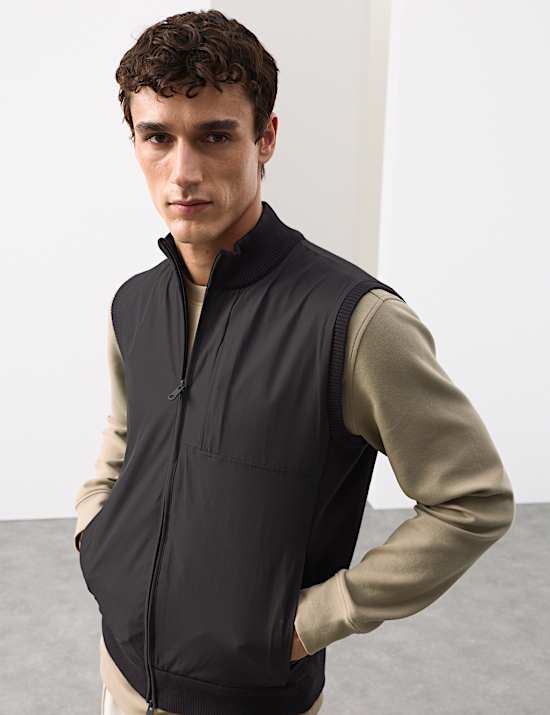 Two Fabric Performance Knitted Gilet