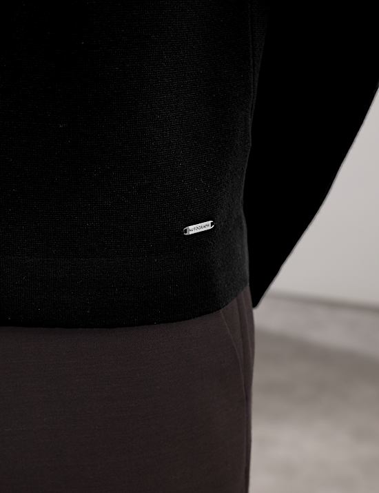 Poloshirt aus Milano-Strick mit lässiger Passform und kurzem Reißverschluss