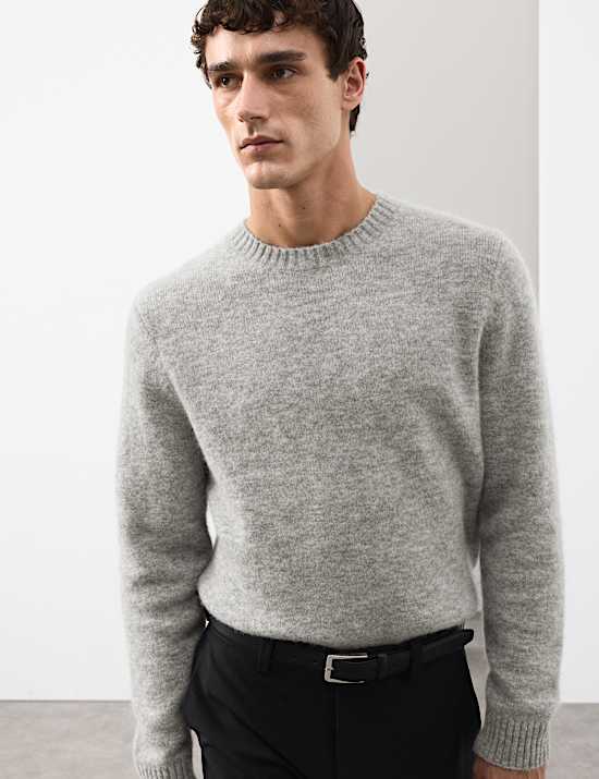 Merino Mohair Blend Relaxed Crew Jumper