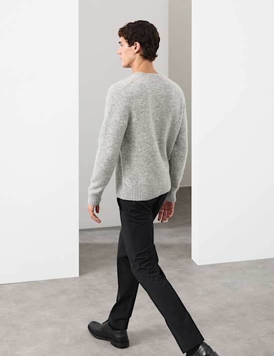 Merino Mohair Blend Relaxed Crew Jumper