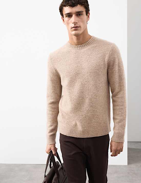 Merino Mohair Blend Relaxed Crew Jumper