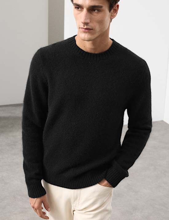 Merino Mohair Blend Relaxed Crew Jumper