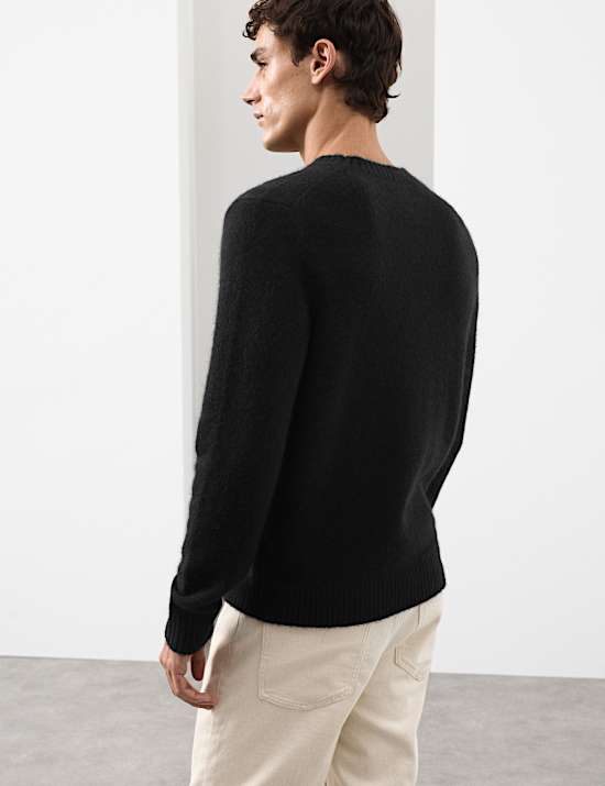 Merino Mohair Blend Relaxed Crew Jumper
