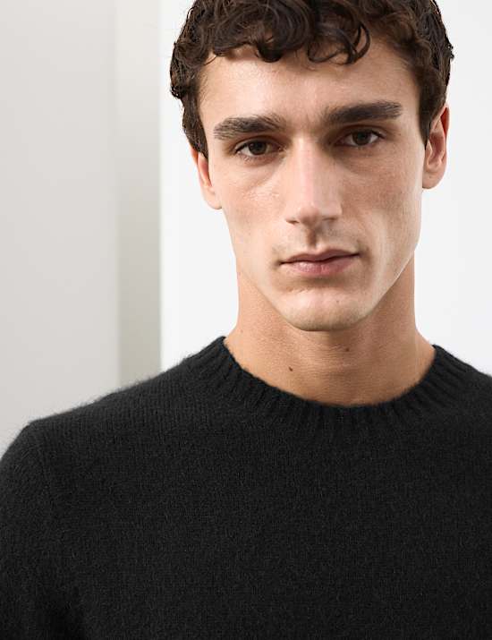 Merino Mohair Blend Relaxed Crew Jumper