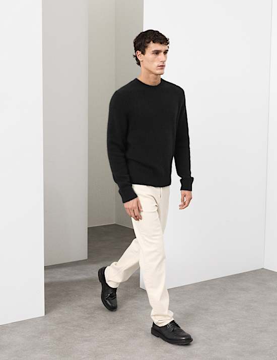 Merino Mohair Blend Relaxed Crew Jumper