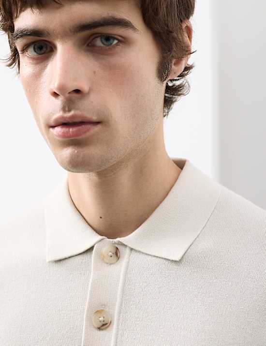 Floral Knitted Polo Shirt