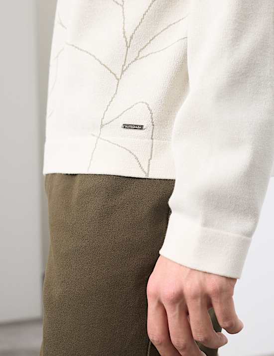 Floral Knitted Polo Shirt