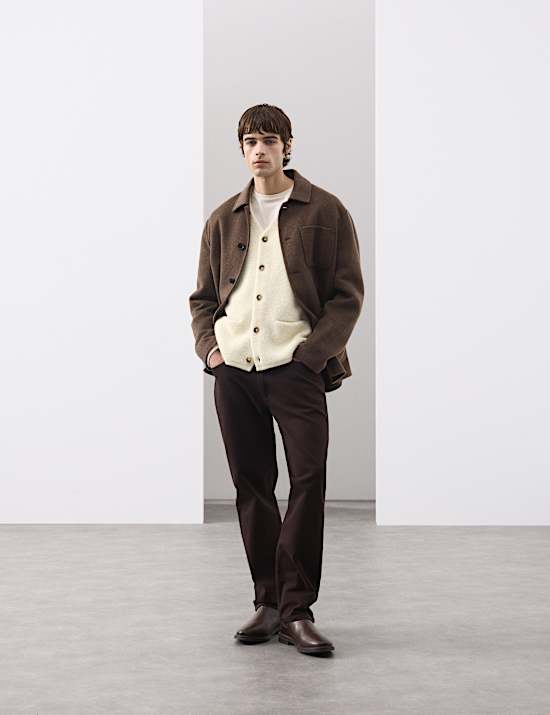 Pure Merino Wool Textured Cardigan