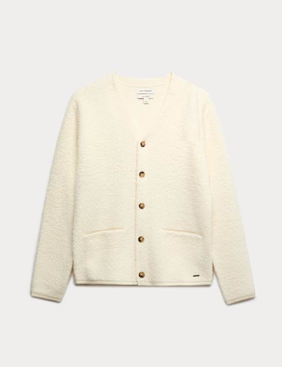 Pure Merino Wool Textured Cardigan