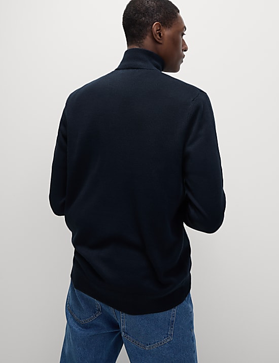 Cashmilon™ High Neck Half Zip Jumper