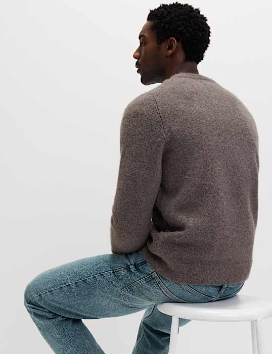 Cable Argyle Hazy Knit Crew Neck Jumper