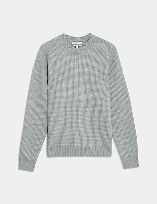 Superweicher Pullover mit Rundhalsausschnitt und Wollanteil