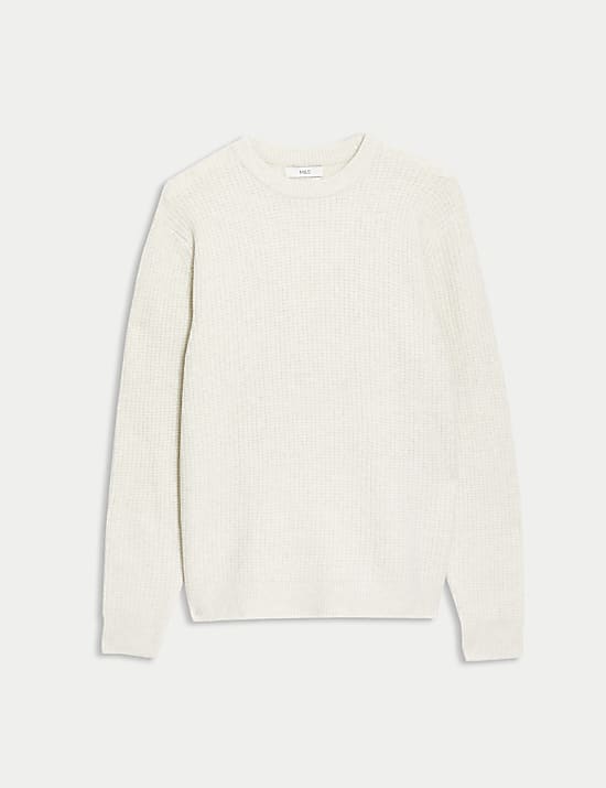 Pull ultra-doux &agrave; col rond avec laine