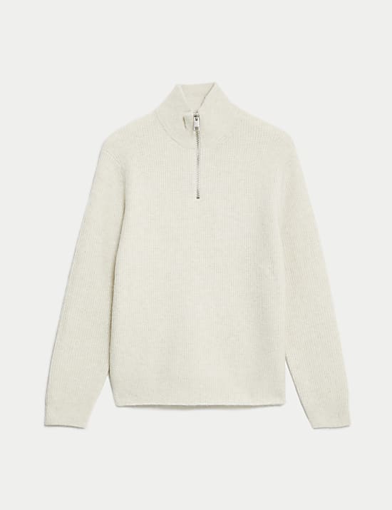 Supersoft Half Zip Jumper with Wool