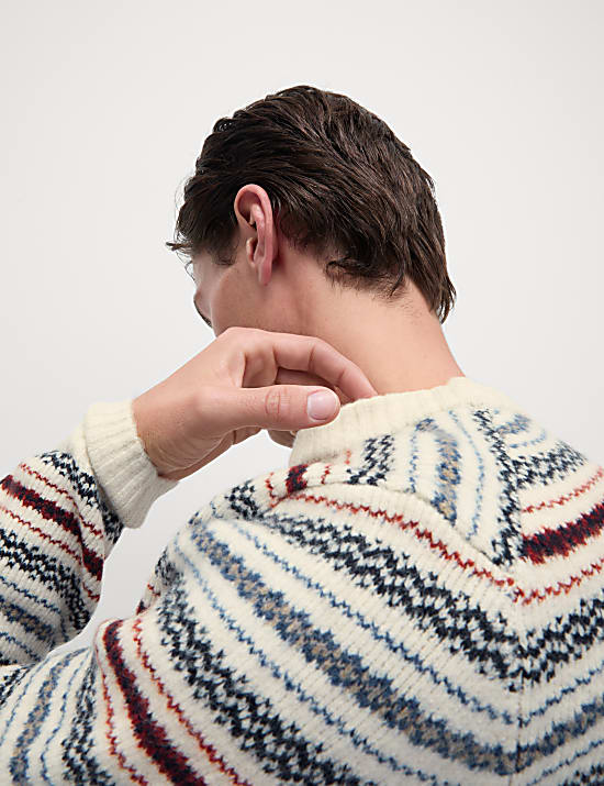 Supersoft Fair Isle Crew Jumper with Wool